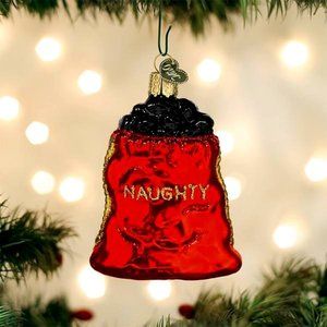 Bag Of Coal Christmas Ornament with Keepsake Box | Old World Christmas | NWT